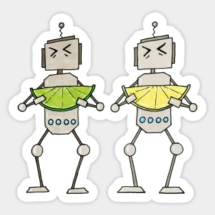 Lemon Lime Robot Sticker